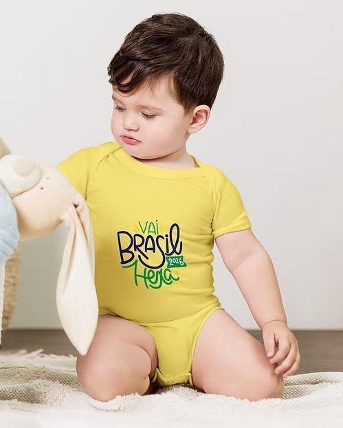 Brasil - Baby short sleeve one piece ( 3 a 6 meses)
