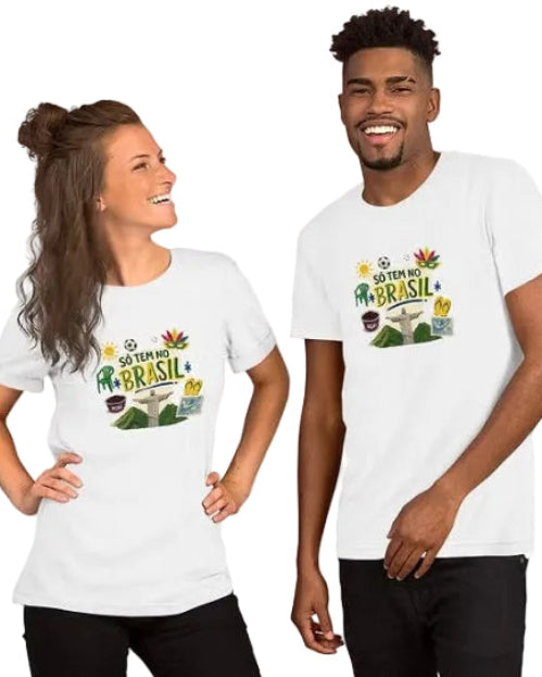 Unisex t-shirt - Só tem no Brasil - Tamanho M