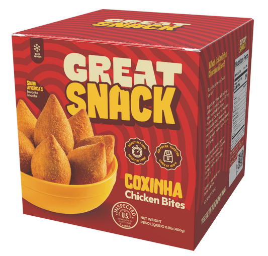 Coxinha de frango já frita 400g (congelada) -  Great Snack
