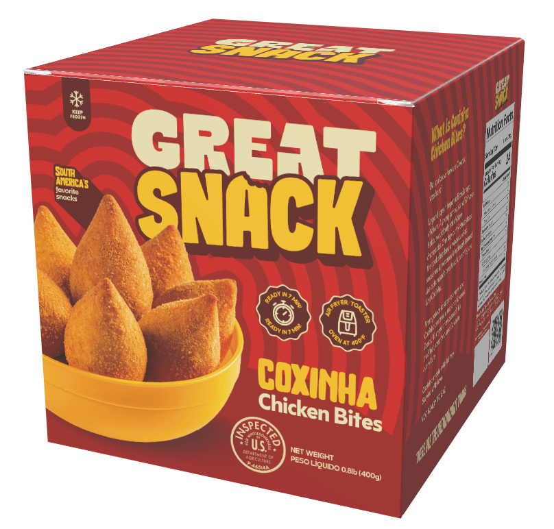 Coxinha de frango já frita 400g (congelada) -  Great Snack