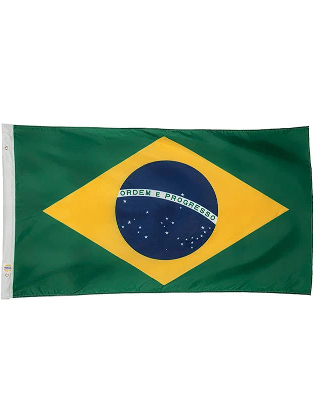 Brazil Flag 3x5 Feet Oxfor Fabric – Durable & Fade-Resistant for Indoor & Outdoor Use