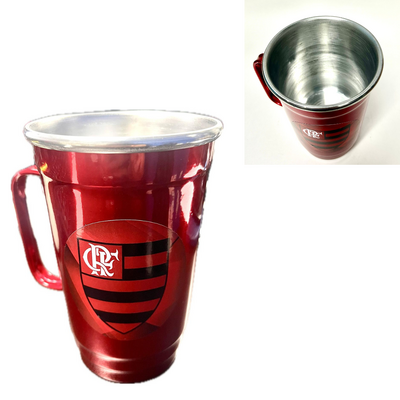 Caneca Escovada com Alça Flamengo vermelha