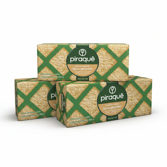 Biscoito gergelim Piraquê 200g ( 3 unidades)