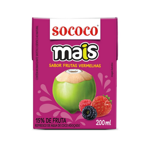 Água de Coco Mais Frutas Vermelhas – Sococo 200ml