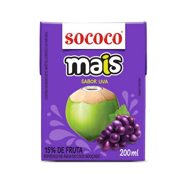 Água de Coco Mais Uva – Sococo 200ml