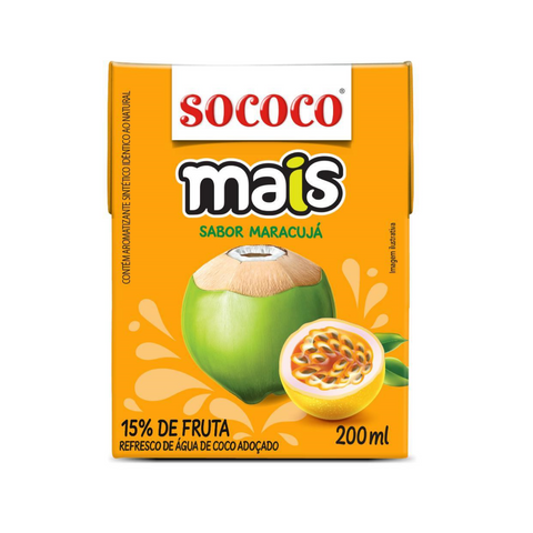 Água de Coco Mais Maracujá – Sococo 200ml