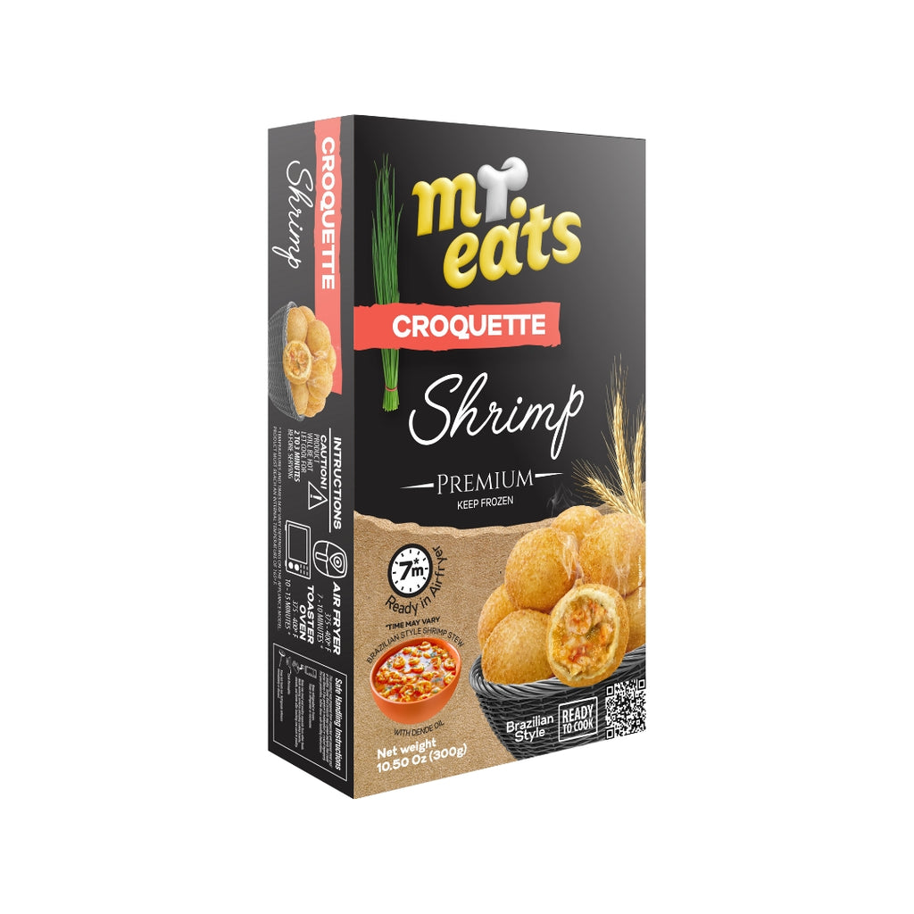 Bolinho de Camarao já frito 300g (congelada) - MR EATS