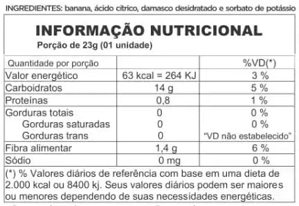 Bananinha Cremosa Zero Açúcar com Damasco Terra Brasil  23g (1 unidade)
