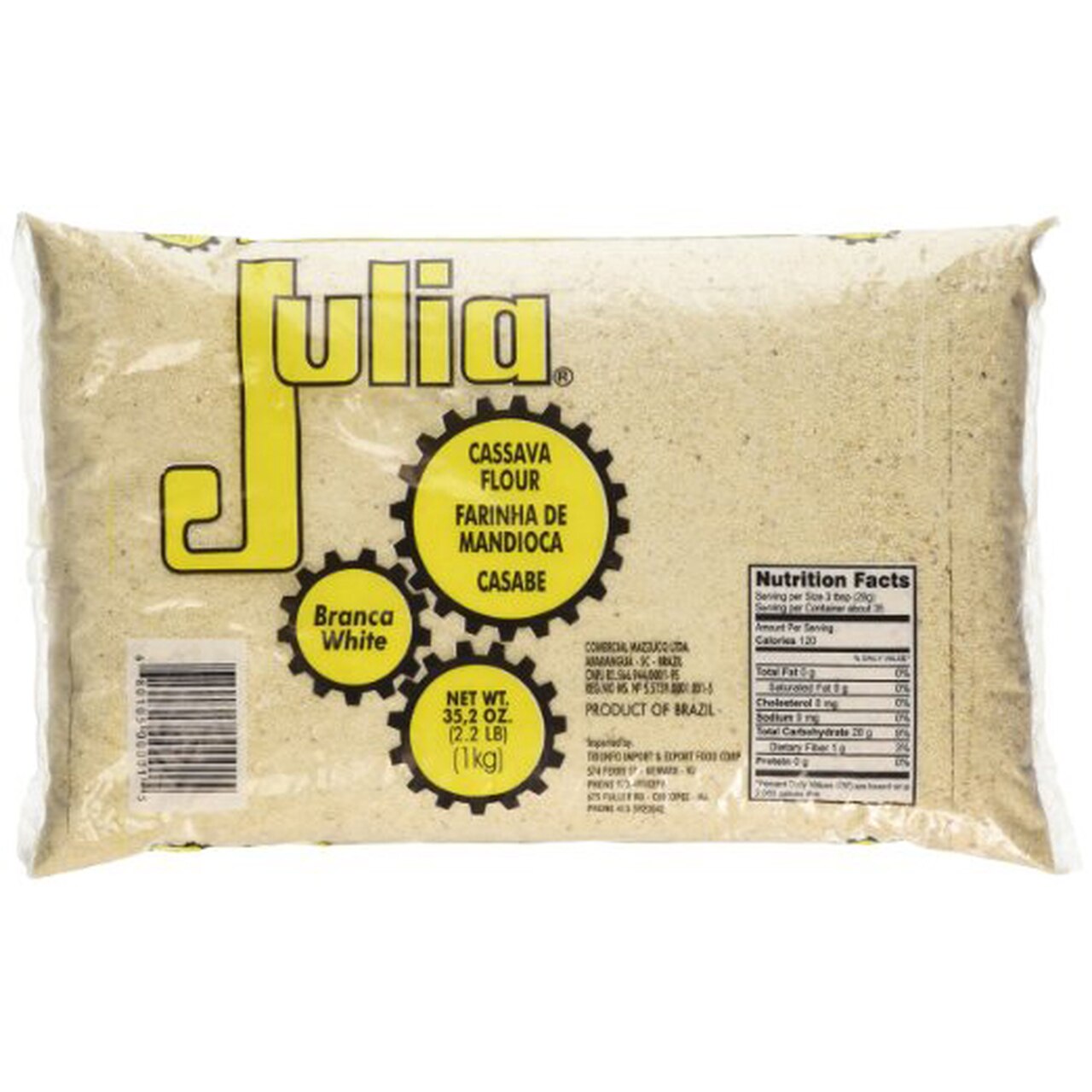 Farinha de Mandioca Crua Julia 1kg