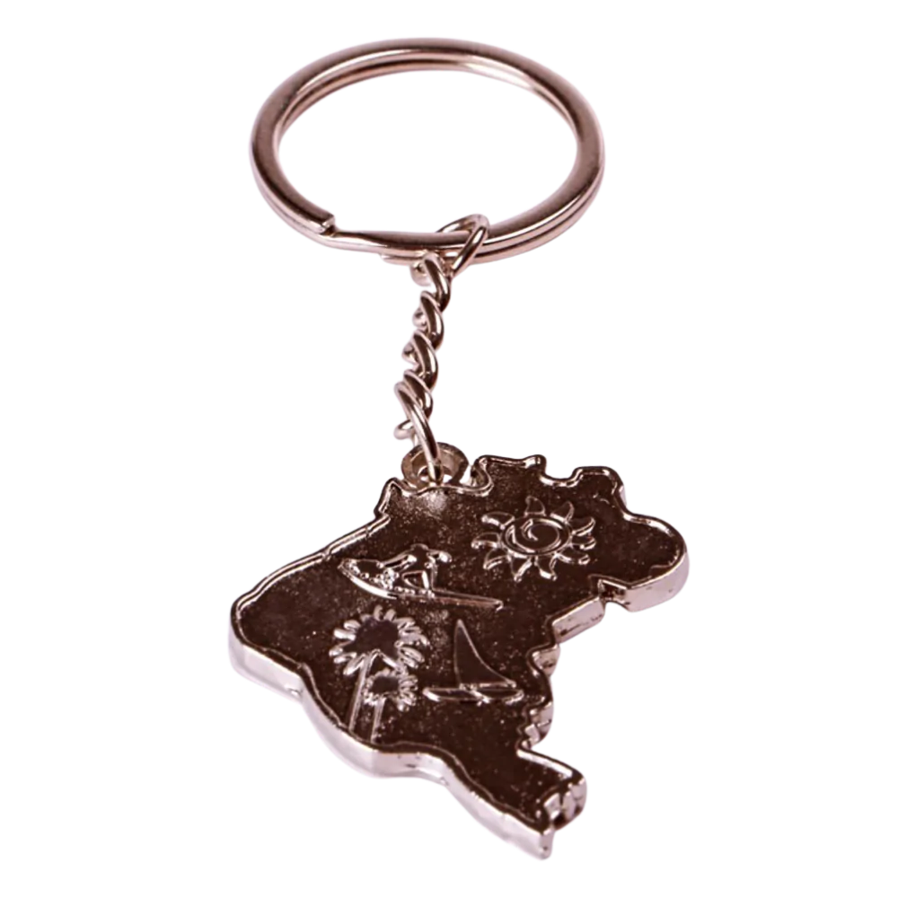 Chaveiro Bandeira Brasil - Keychain Brazil Map Iron Aloy