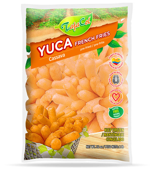 Palitos de Mandioca pré cozidos (Yuca French Fries) 2lb  TajaCol - congelado