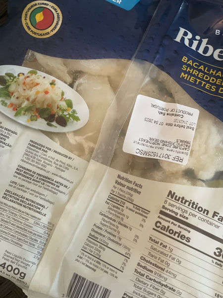 Bacalhau Desfiado/Pedaços Ribeiralves 400g (congelado)