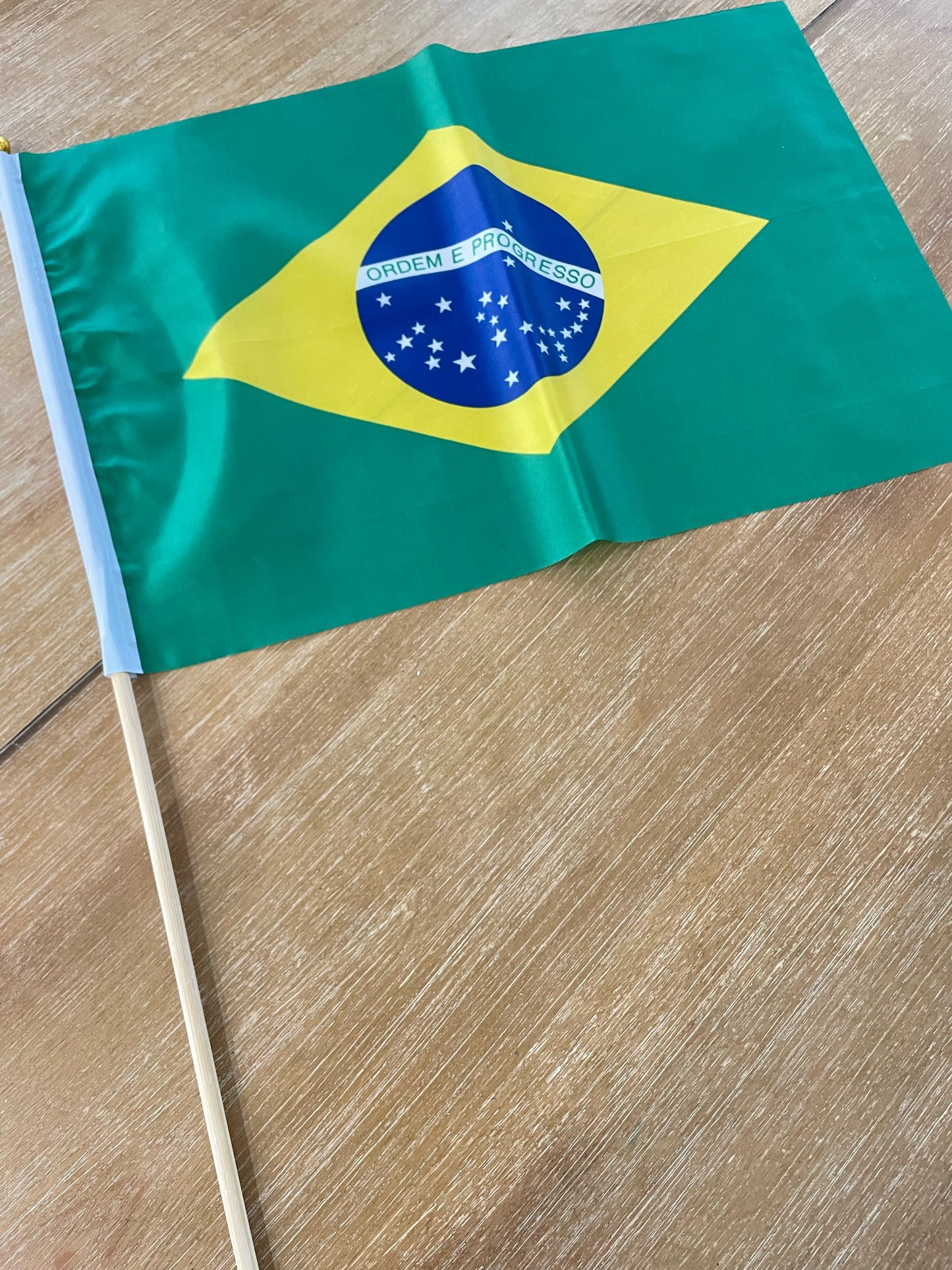 Bandeira Brasil de mão - Brazil Hand Flag 30 x 45 cm, Polyester