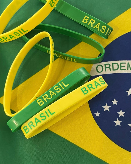 Bracelete de Silicone Brasil  -por unidade