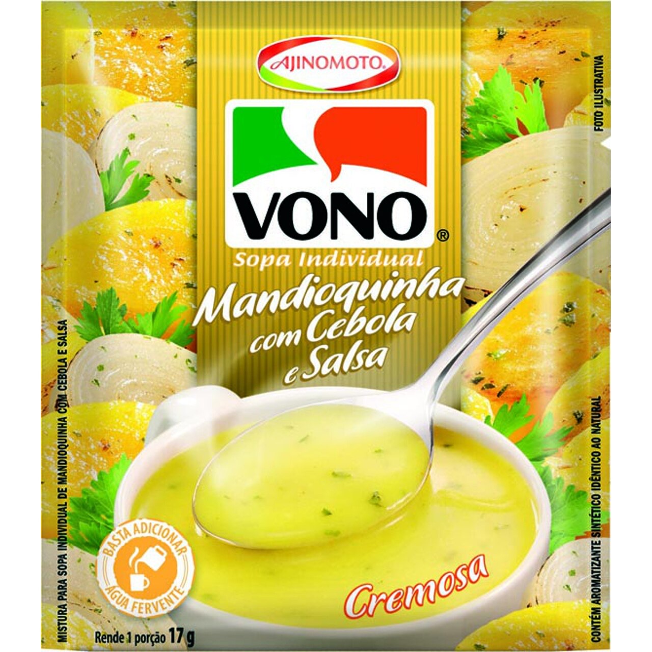 Sopa Individual Mandioquinha Cebola e Salsa Vono 17g