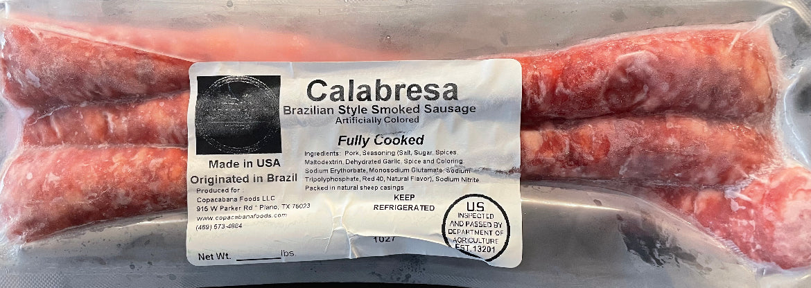 Linguiça Calabresa Copacabana Fininha 1lb (Congelado)