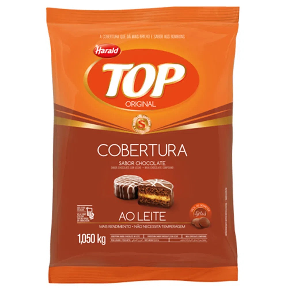 Chocolate Cobertura Top Ao Leite Harald 1kg